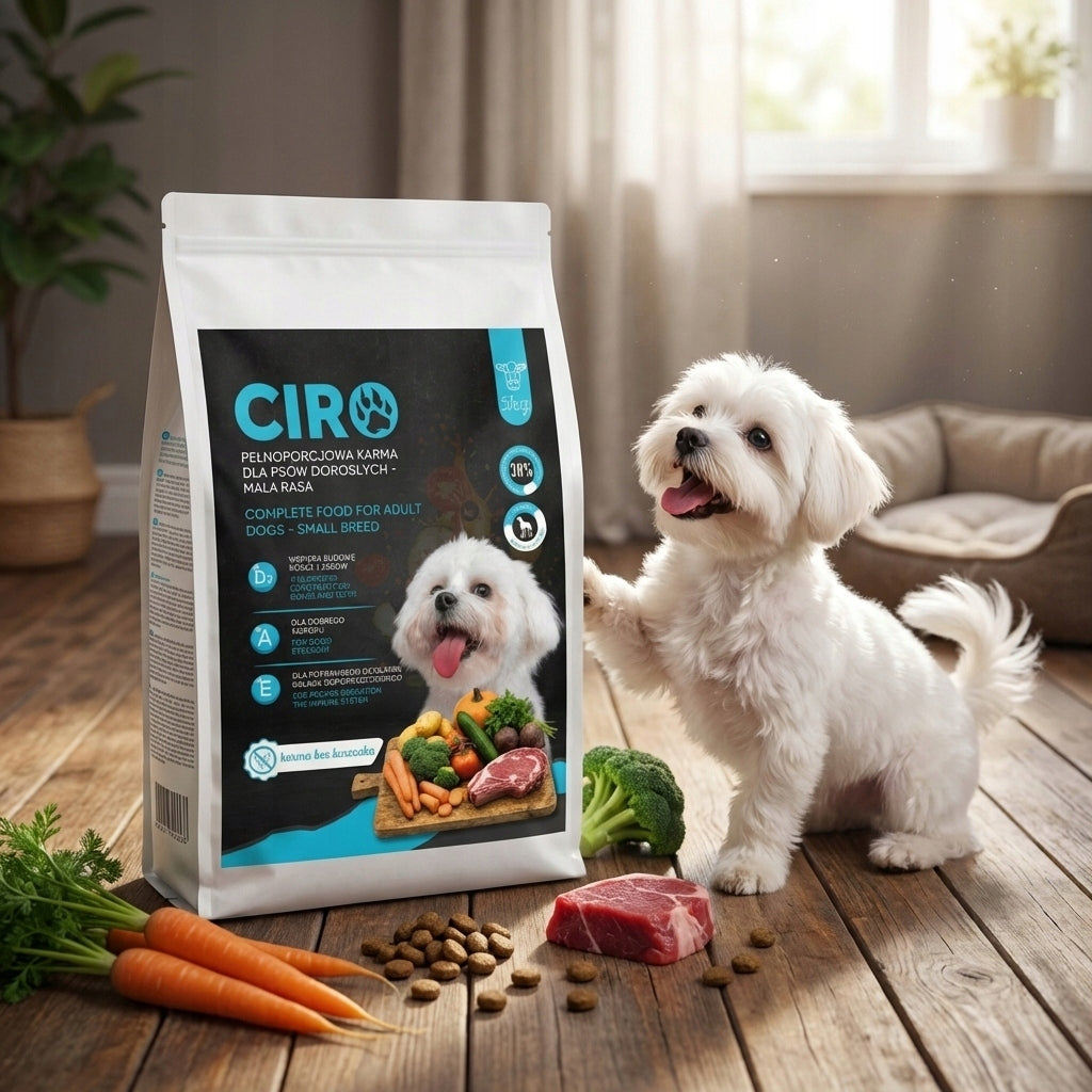 DRY DOG FOOD BEEF VEGETABLES BEEF SMALL BREEDS ADULT CIRO 5KG Packaging status original