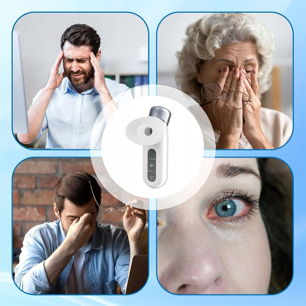 DRY EYE DEVICE WITH THERMAL MIST - 3°C/2 MODES, PORTABLE Packaging status original