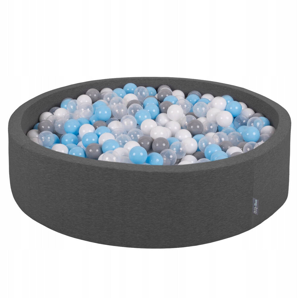 DRY POOL 120x30 FOR CHILDREN ROUND LARGE 200 BALLS dark grey