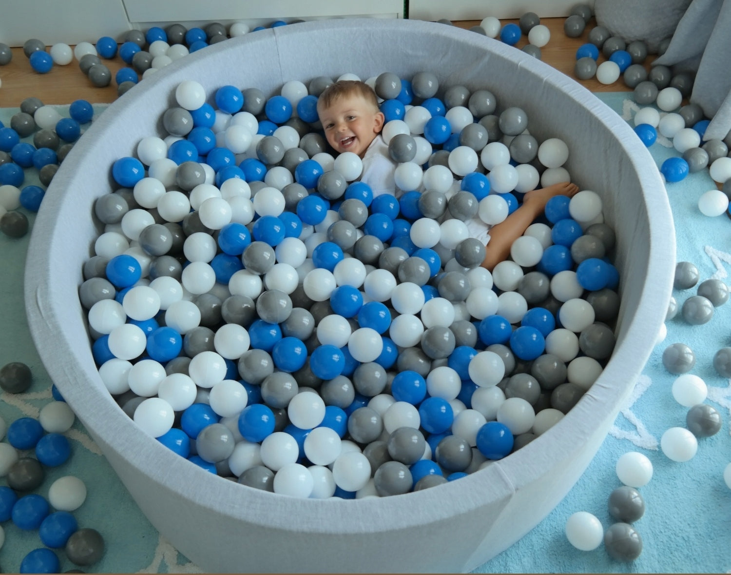 DRY POOL 125x40 cm 900 balls Grey/White Blue Rose Grey Turquoise Brand no brand