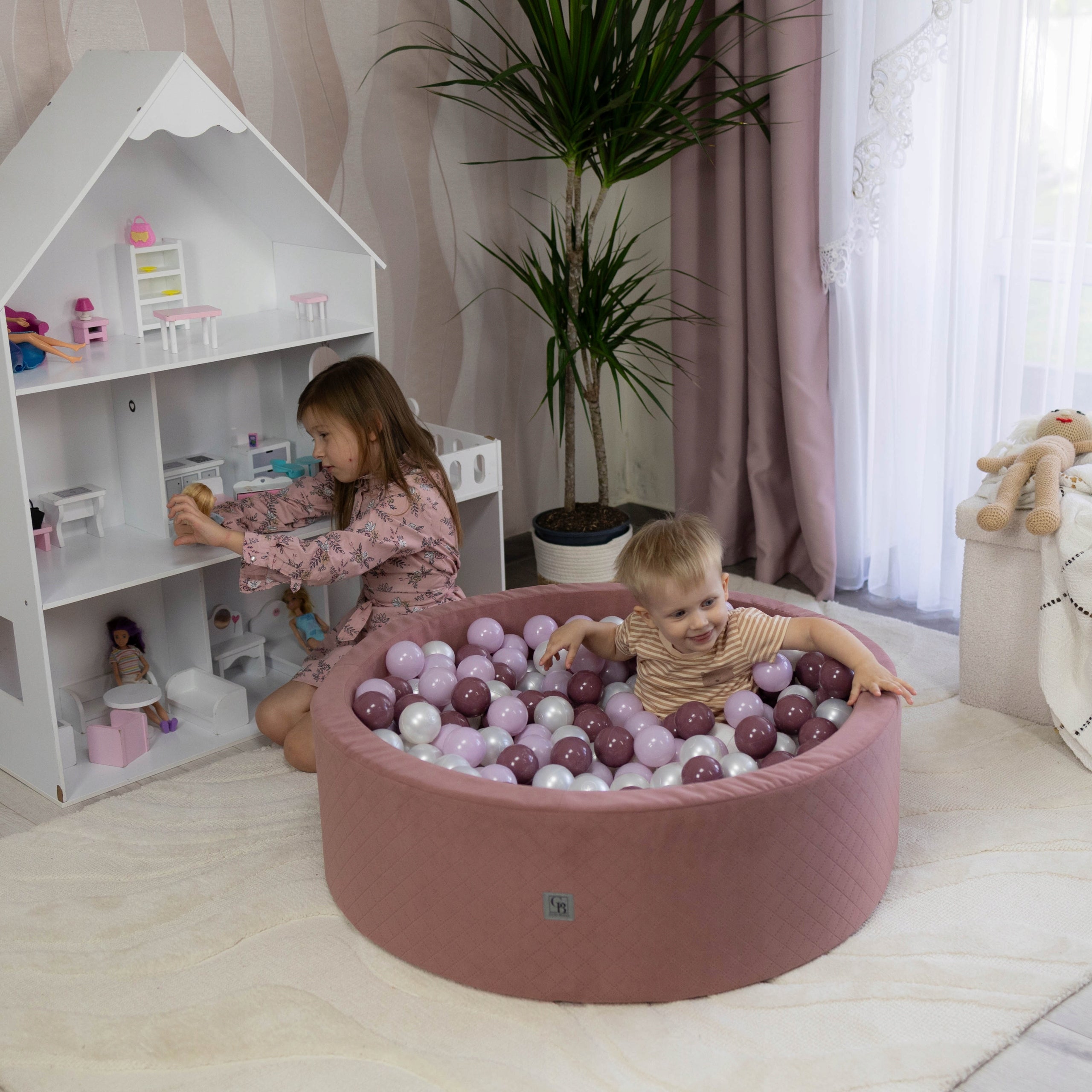 DRY POOL PLAYPEN WITH BALLS FOR CHILDREN FOR ROOM 6COLORS 200BALLS Packaging status original