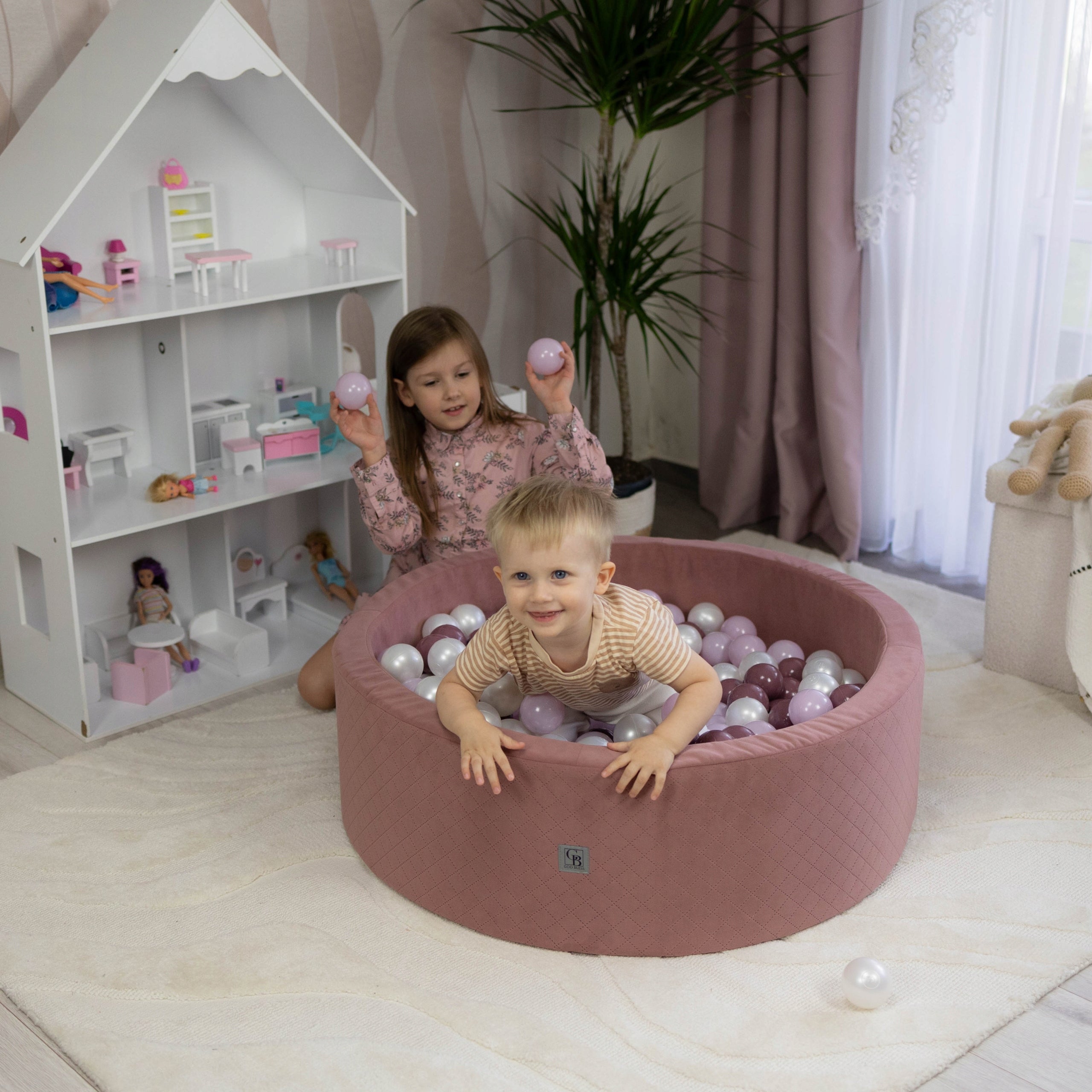 DRY POOL PLAYPEN WITH BALLS FOR CHILDREN FOR ROOM 6COLORS 200BALLS Product width 90 cm