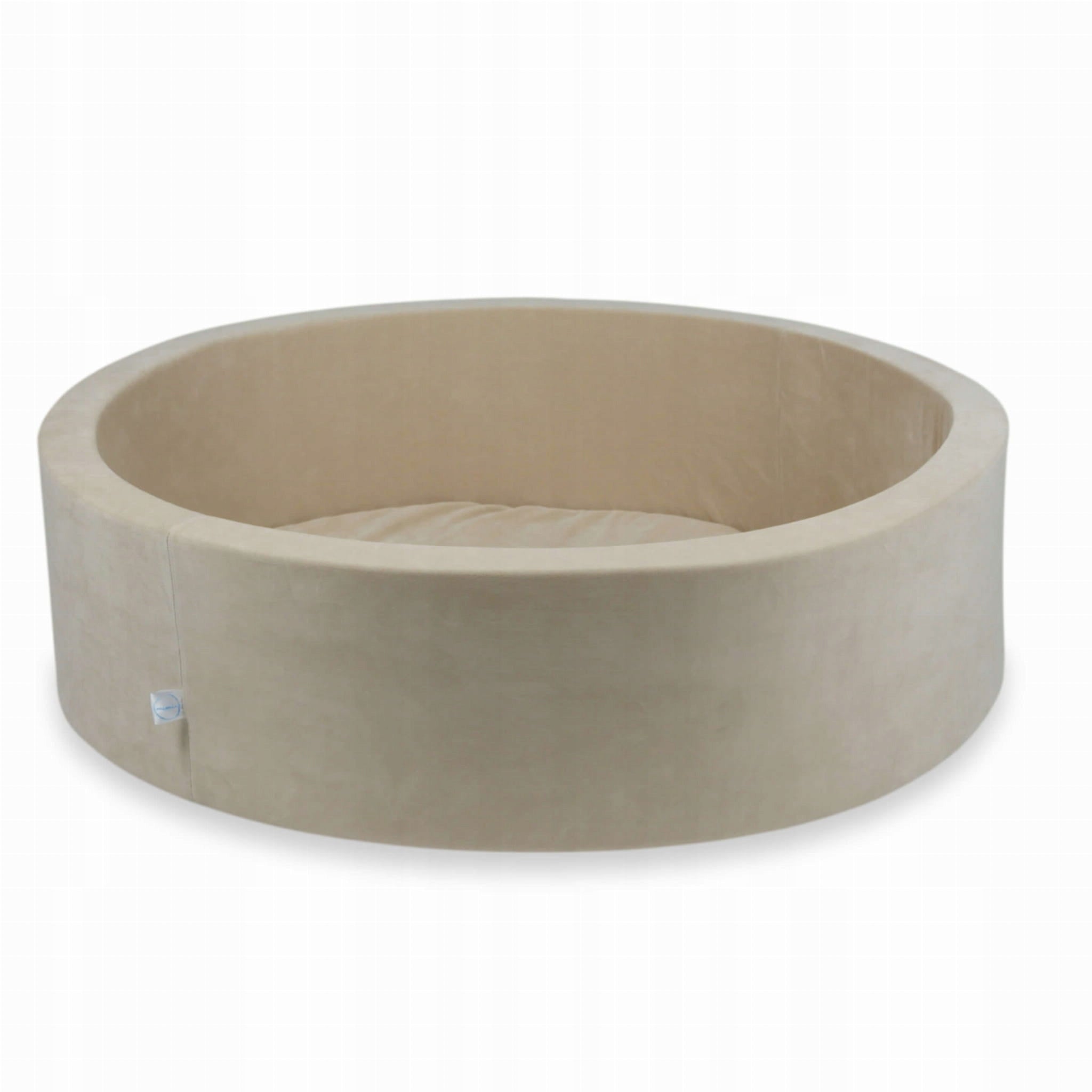 DRY POOL PLAYPEN for children 110x30cm Velvet Soft Beige round without balls