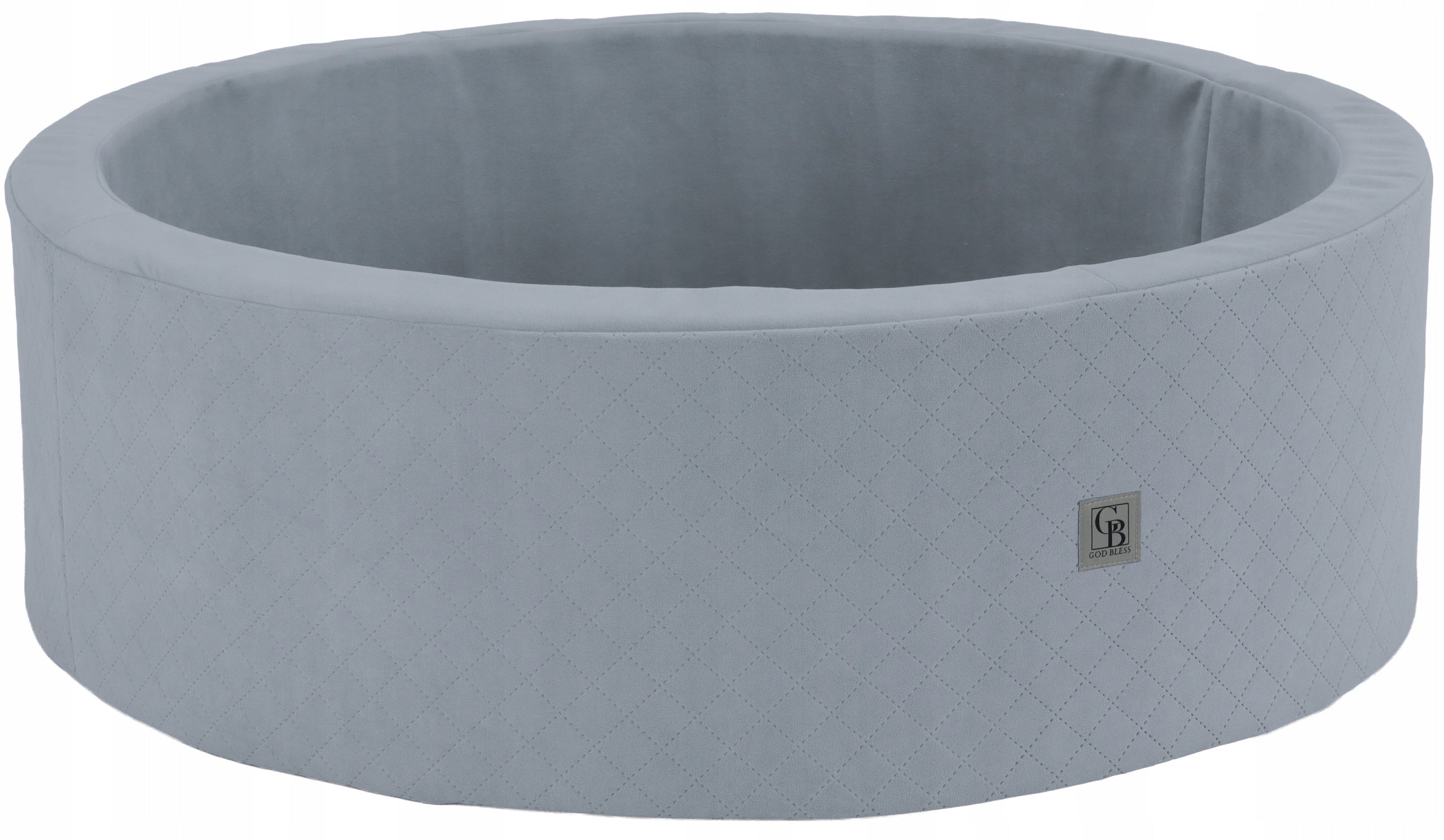 DRY POOL WITHOUT BALLS PLAYPEN FOR CHILDREN 6 COLORS VELVET LARGE GRAY Kid's age 6+ months