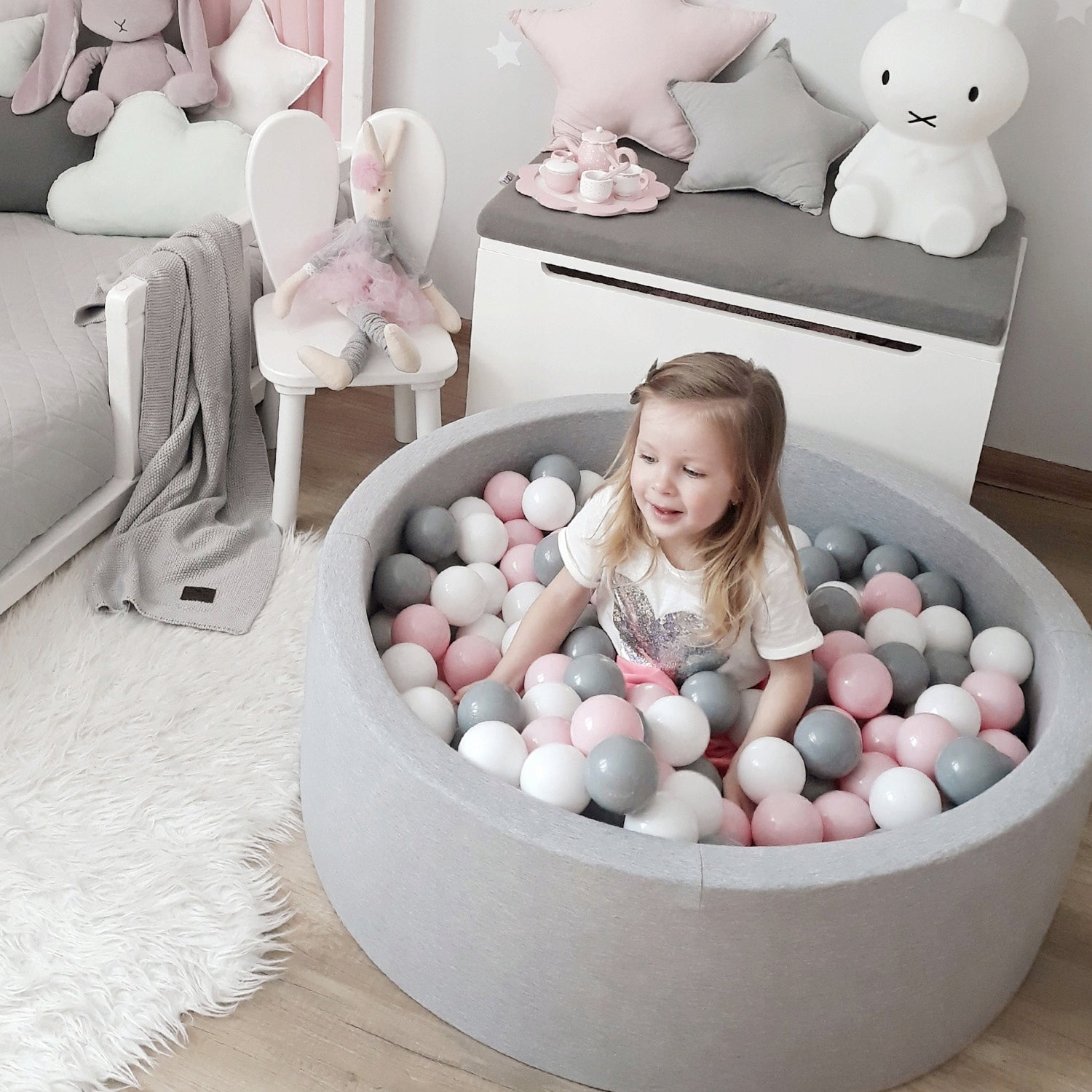 DRY POOL with Balls 300 Balls Children's Balls For Room Brand Selonis