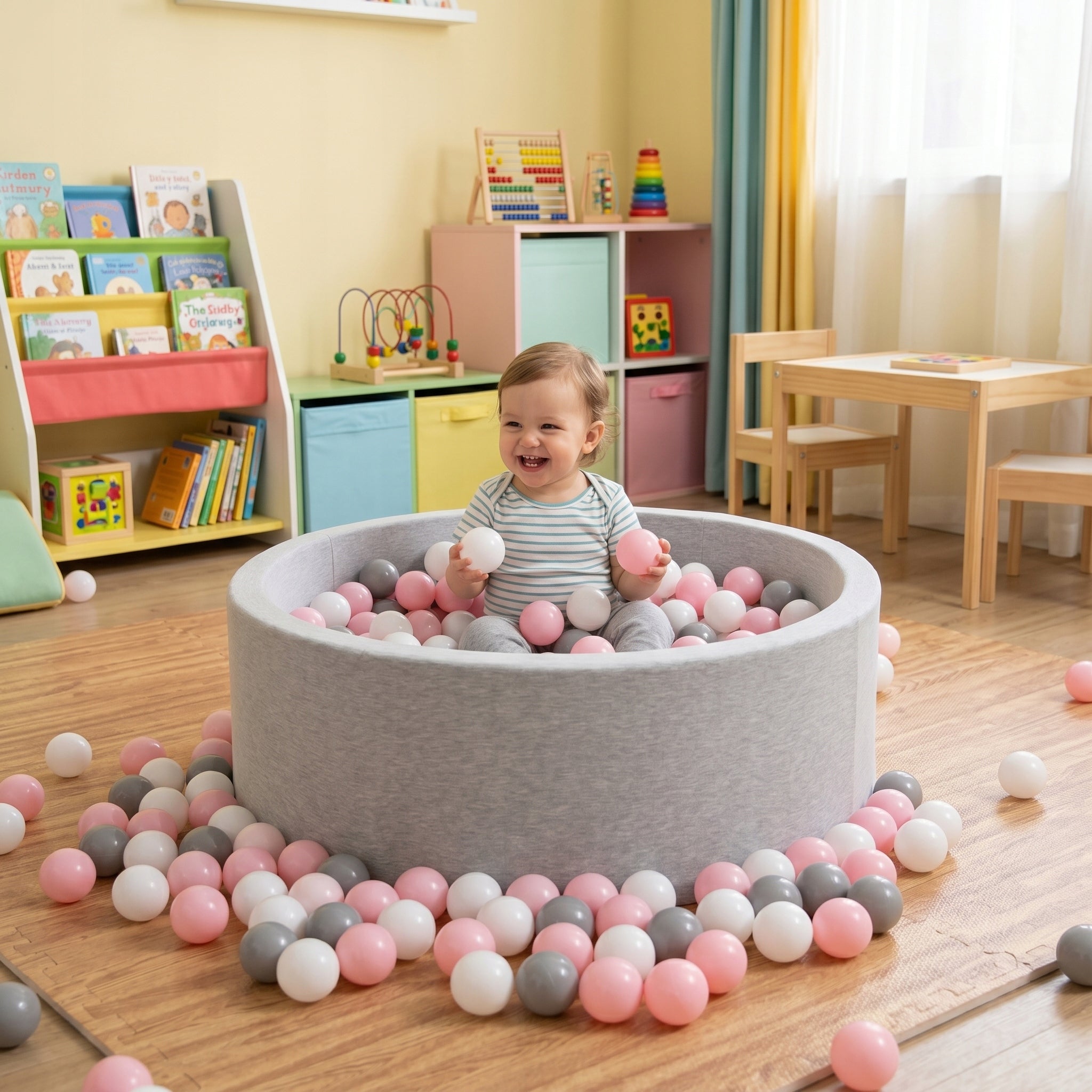 DRY POOL with balls 90x30cm 200 balls For Children's Room Polish BPA-free Kid's age 12+ months