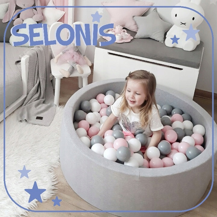 DRY POOL with balls 90x30cm 200 balls For Children's Room Polish BPA-free Minimum kid's age 1