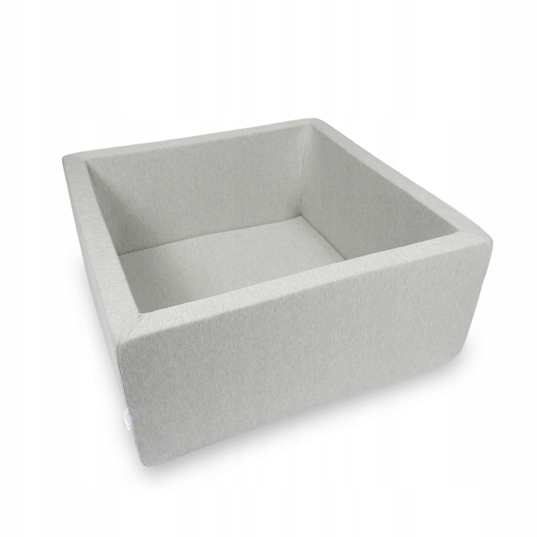 DRY POOL without balls PLAYPEN for children 90x90x40cm Light grey square