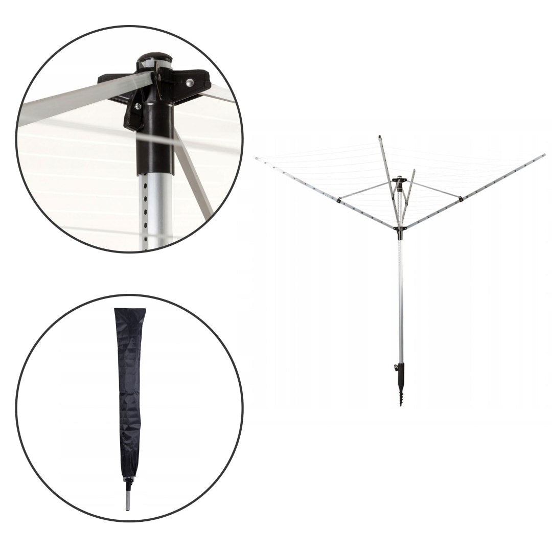 DRYING LAUNDRY DRYER COVER DRILL OUTER ANCHOR 60m XXL Weight 3.58 kg