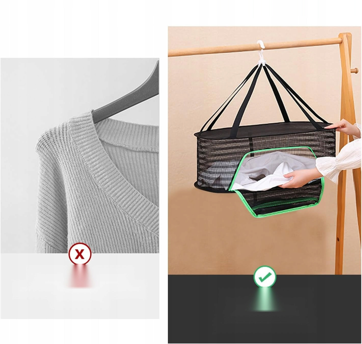 DRYING NET CLOSED 60CM HANGING FOLDING BREATHABLE STABLE Kind Other