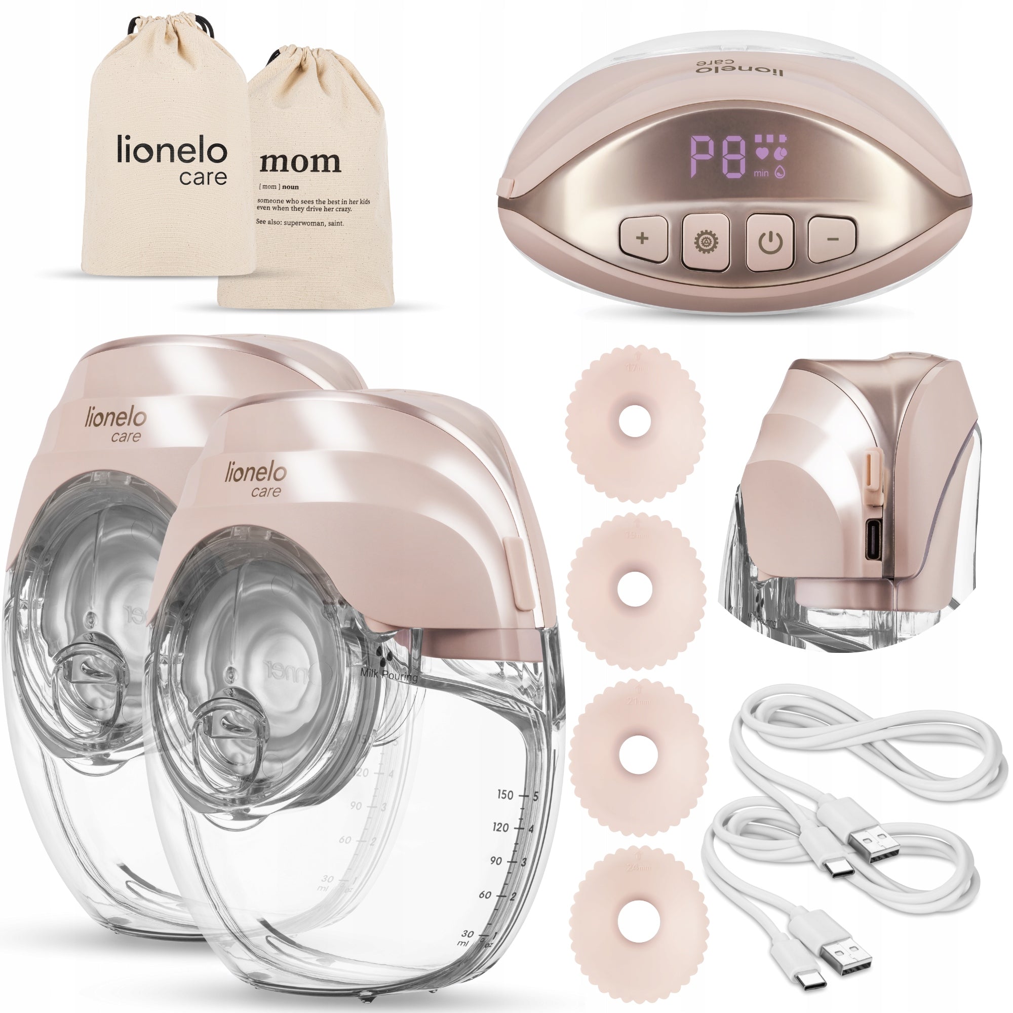 DUAL Breast Pump Electric Wireless Lionelo FIDI FREE SLIM