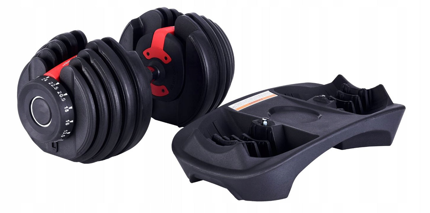 DUMBBELL ADJUSTABLE CAST IRON DUMBBELL 2,5 - 24KG + STAND QUICK ADJUSTMENT Packaging status original