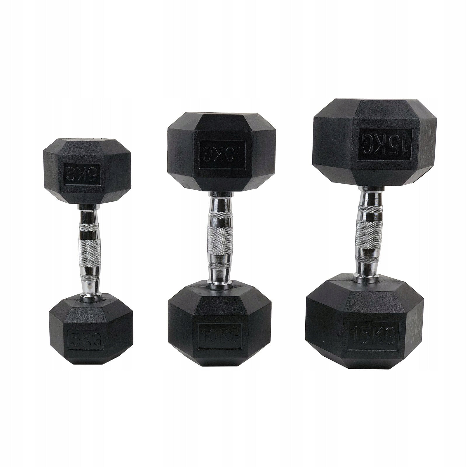 DUMBBELL HEX RUBBERIZED FOR EXERCISE WEIGHT 9 KG Type fixed