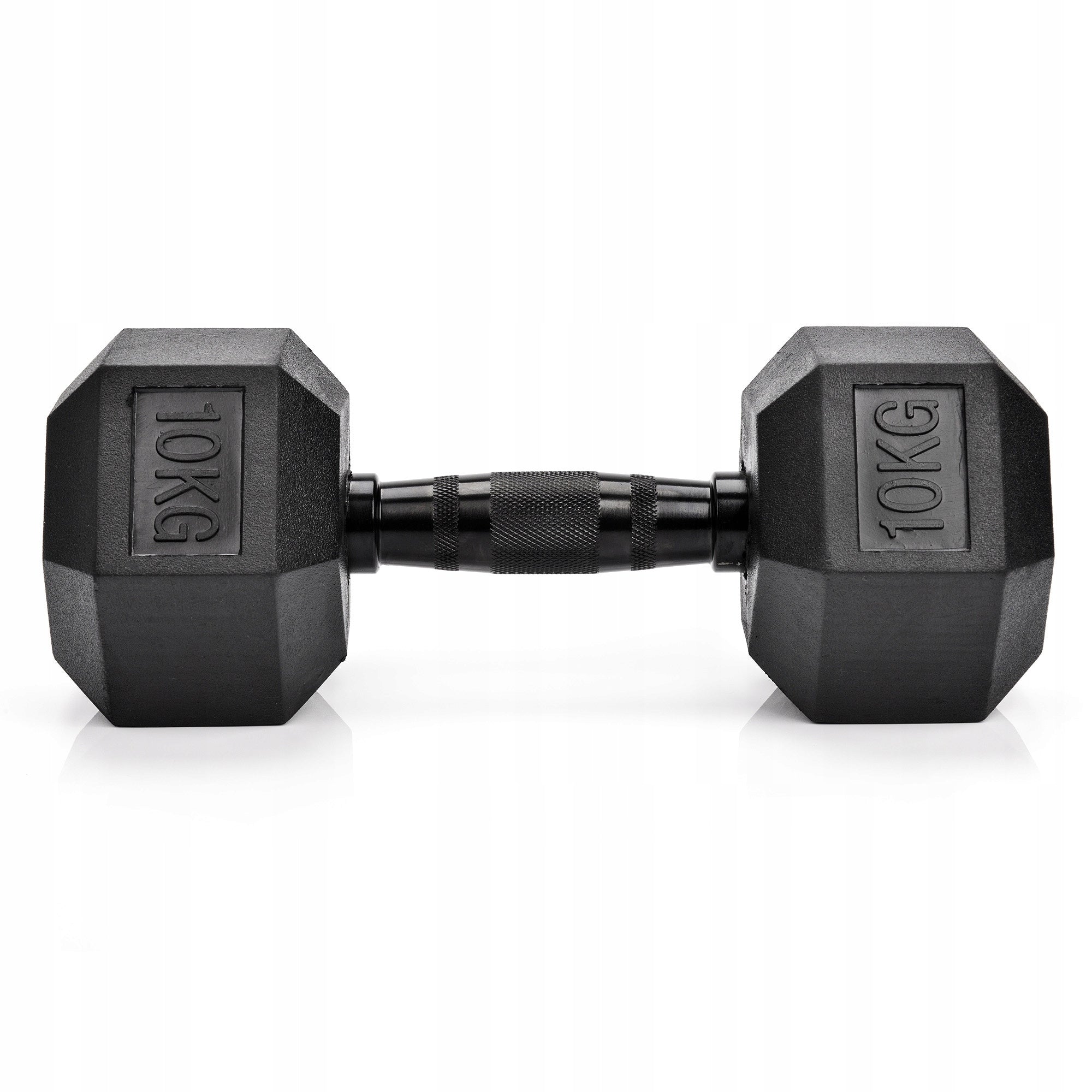 DUMBBELL HEXAGONAL HEX CAST IRON DUMBBELL 1x10 kg universal rubber