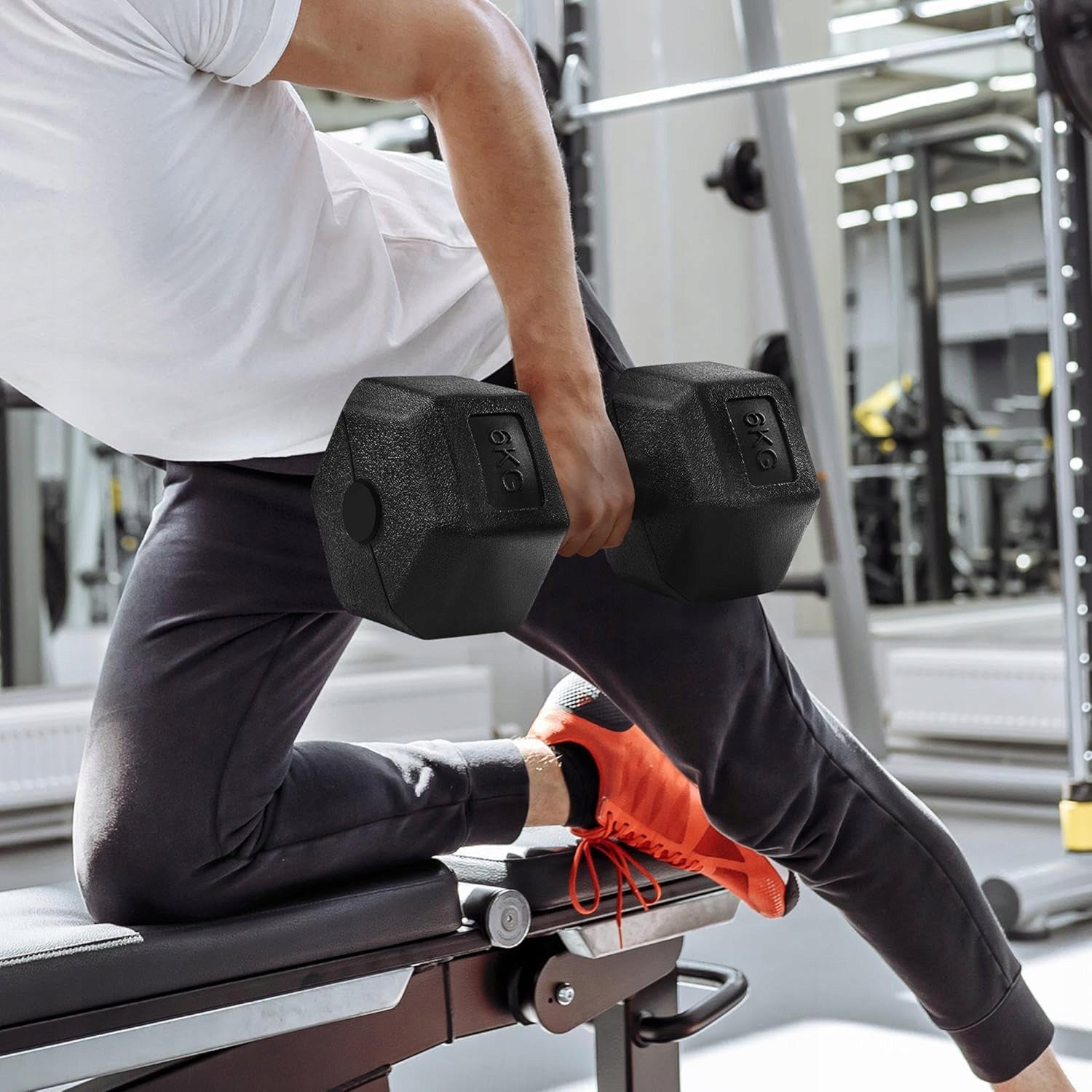 DUMBBELLS EXERCISE DUMBBELLS SET BITUMINOUS DUMBBELLS WEIGHT 2x6kg Manufacturer code 5902340329924