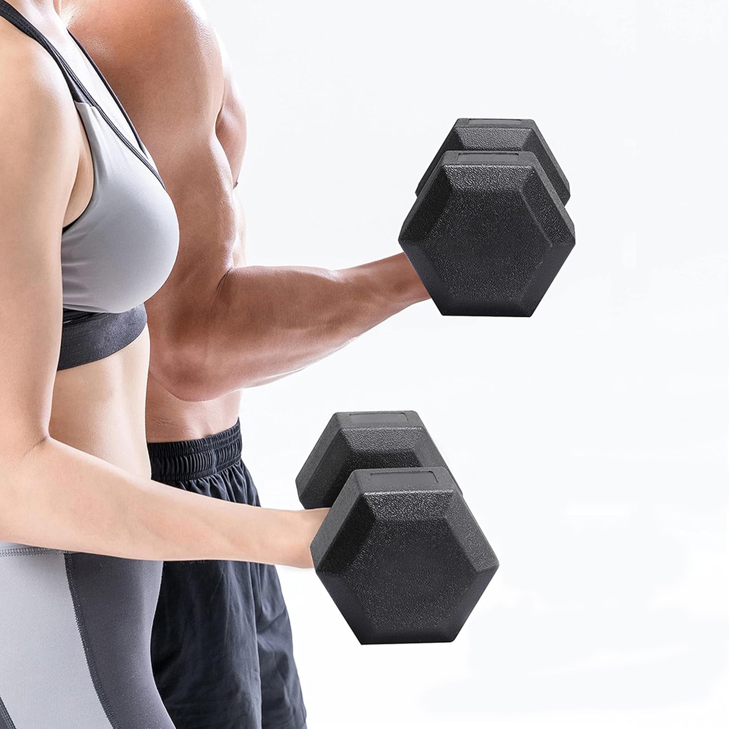 DUMBBELLS EXERCISE DUMBBELLS SET BITUMINOUS DUMBBELLS WEIGHT 2x6kg Packaging status original