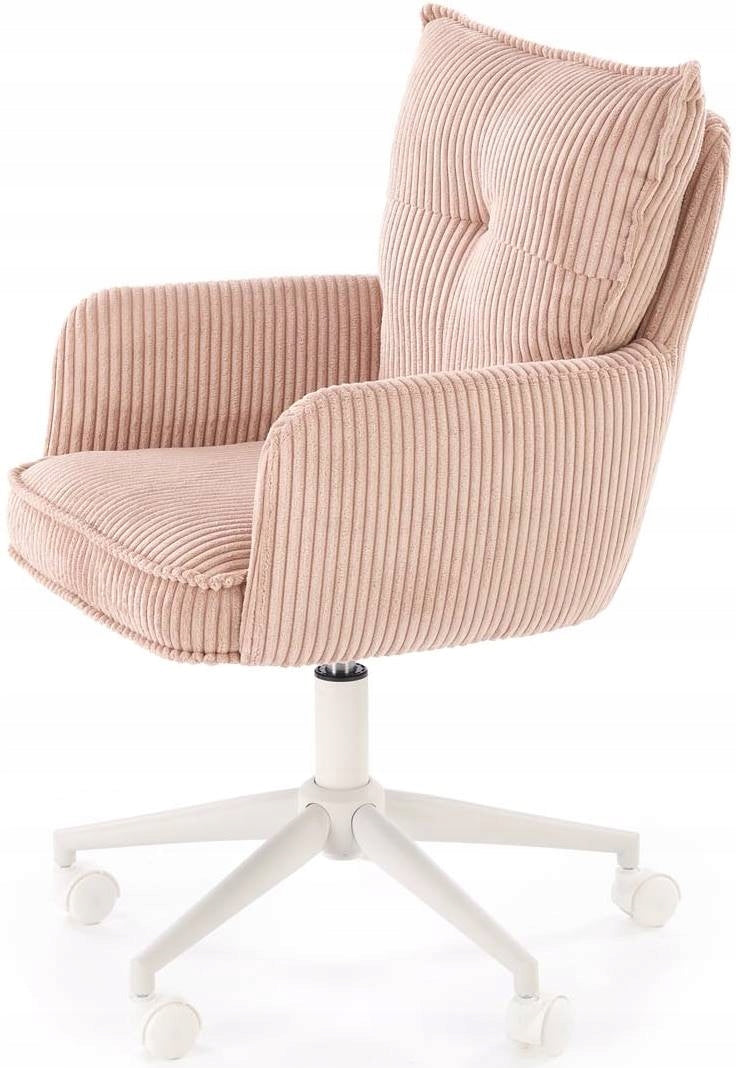 DUMBI Children's Swivel Chair Adjustable Pink Fabric for Desk