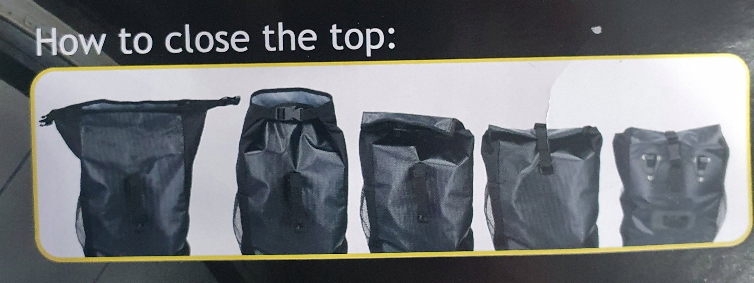 DUNLOP Bag BICYCLE BAG waterproof BLACK Kind rear