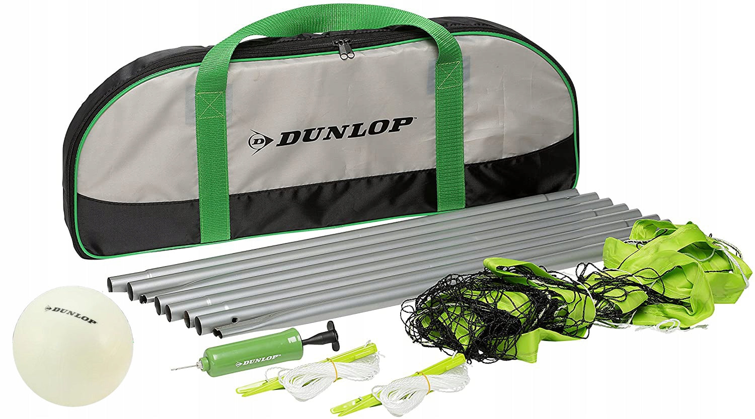 DUNLOP Volleyball net POSTS badminton set +ball EAN (GTIN) 5019665440019