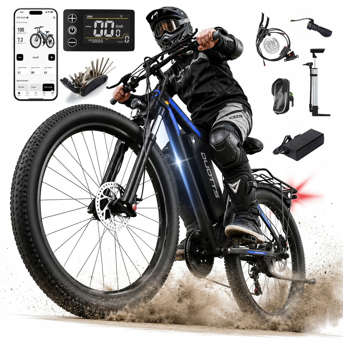 DUOTTS C29-L 1000W 48V 15Ah 55km/h to 100km Shimano 29" APP Oil Brake