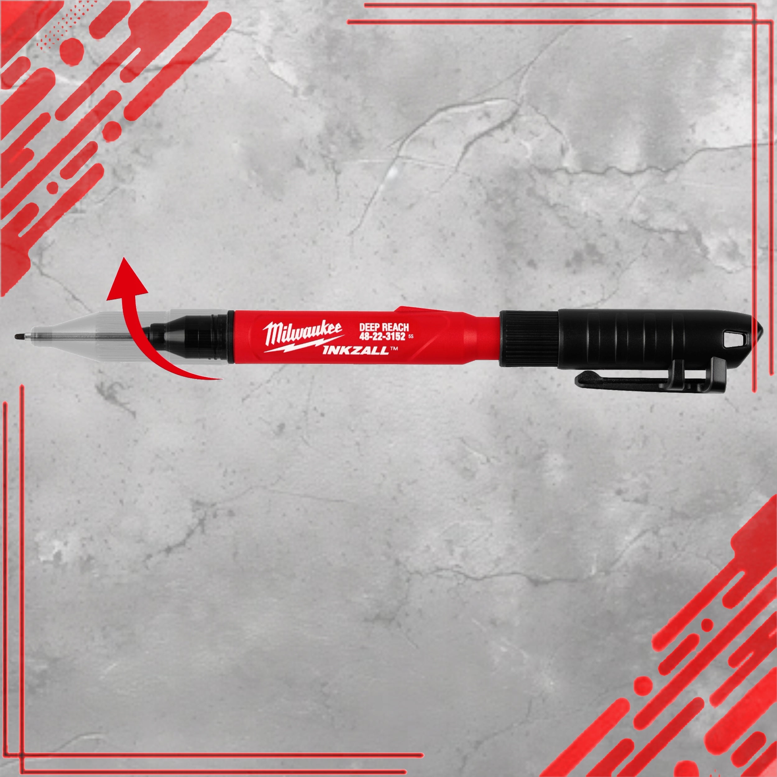 DURABLE CONSTRUCTION HOLE MARKER INKZALL ULTRA THIN TIP BLACK Packaging status original