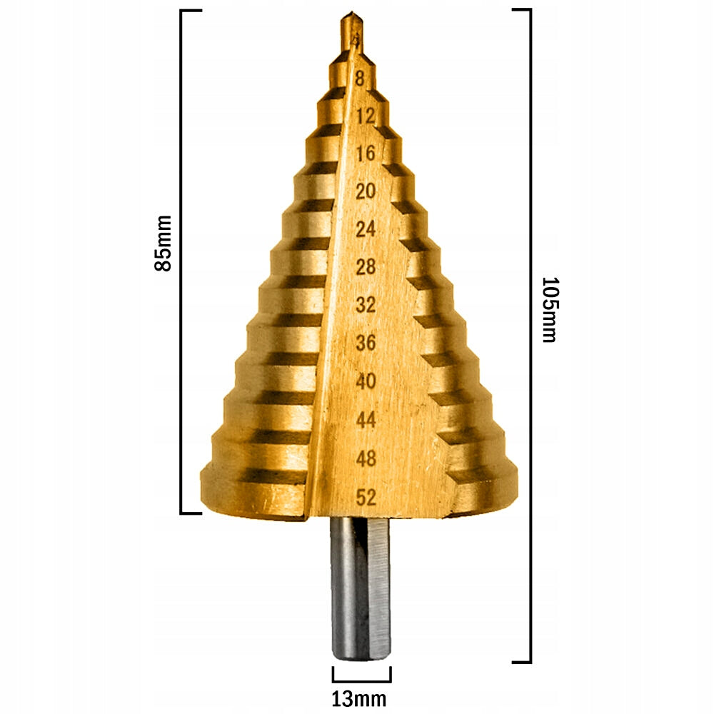 DURABLE TYTAN HSS Christmas Tree Tapered Drill Bit for Metal 4-52MM Purpose for sheet metal for wood for metal
