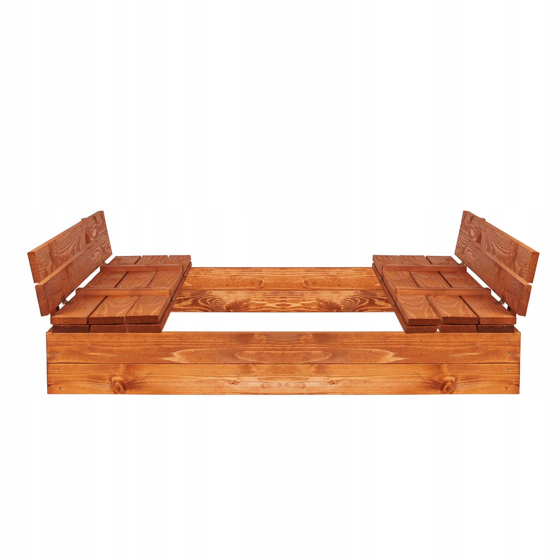 DURABLE WOODEN SANDBOX Large 150cm Impregnated With Benches Lockable Brand Springos