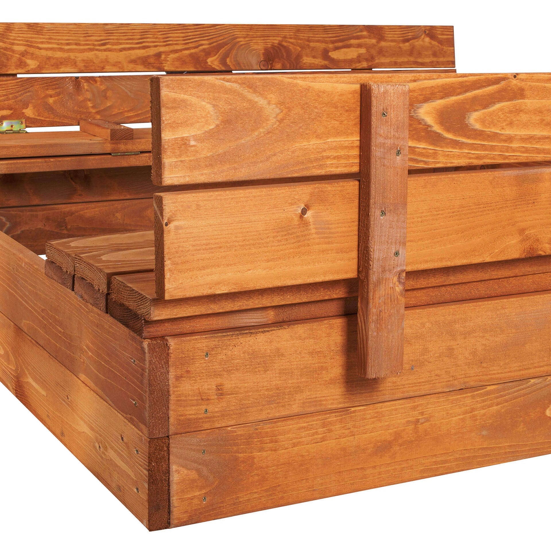 DURABLE WOODEN SANDBOX Large 150cm Impregnated With Benches Lockable Kind wooden
