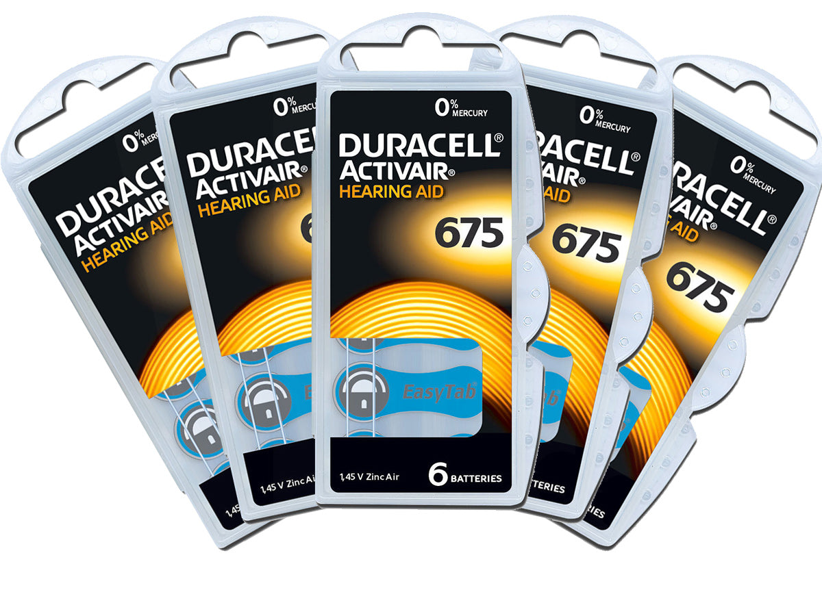 DURACELL 30sz Hearing Aid Batteries 675 PR44 Activa 900