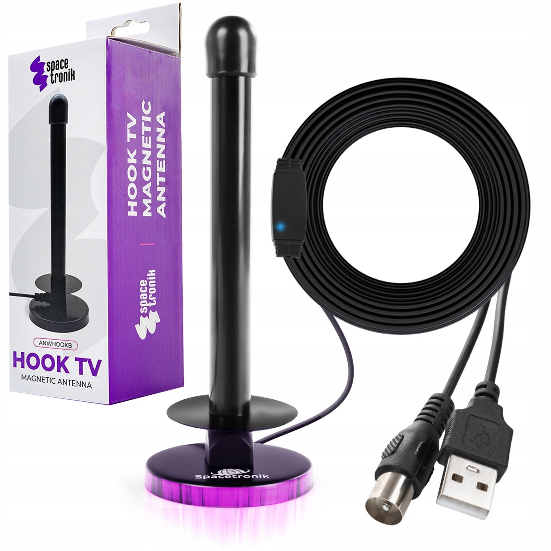DVB-T2 Antenna for Terrestrial TV Active Room TV 30 dB 4K LTE POWERFUL