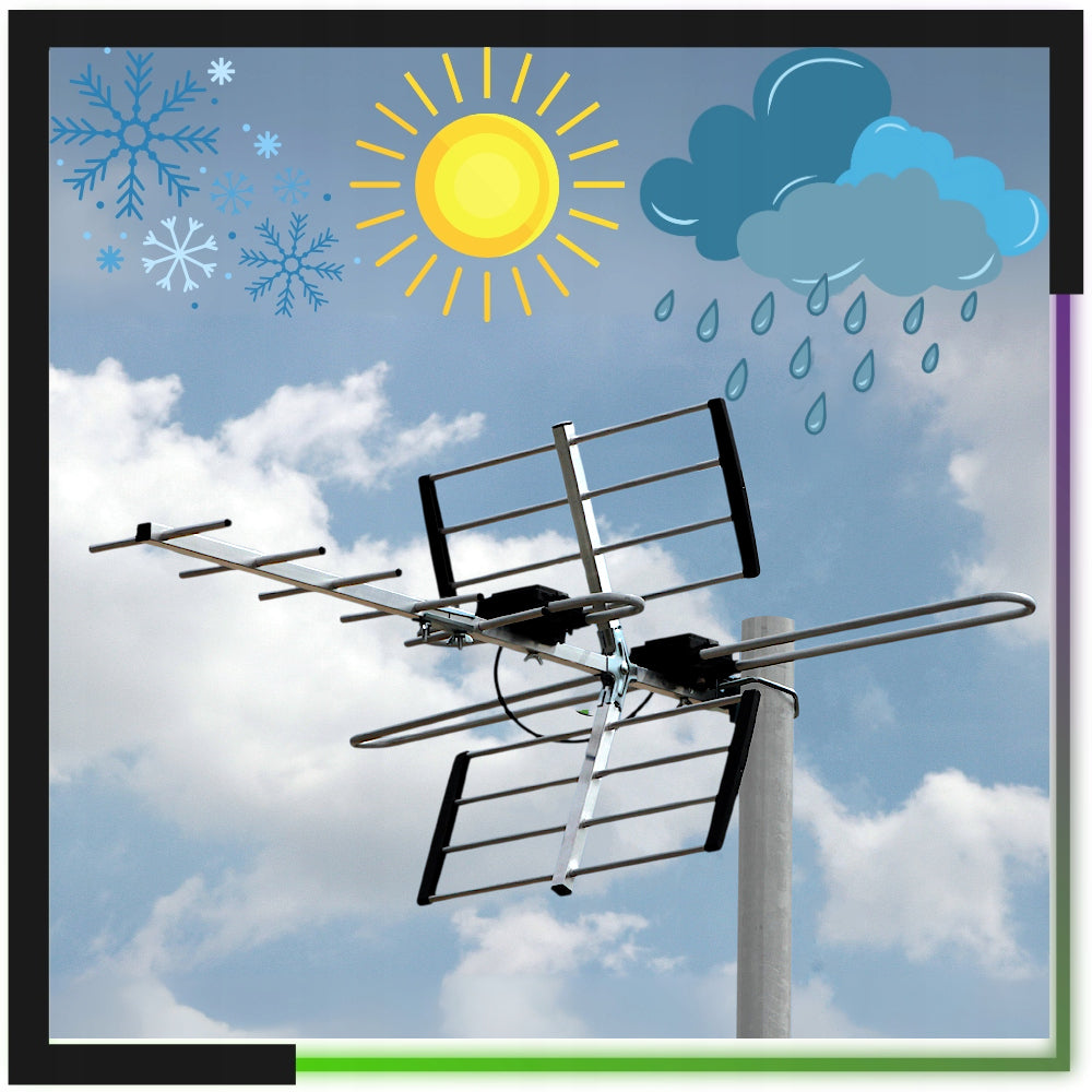 DVB-T2 COMBO MUX8 LTE 4K terrestrial TV antenna + amplifier + power supply Manufacturer code TAZ-08 + WZMACNIACZ + ZASILACZ