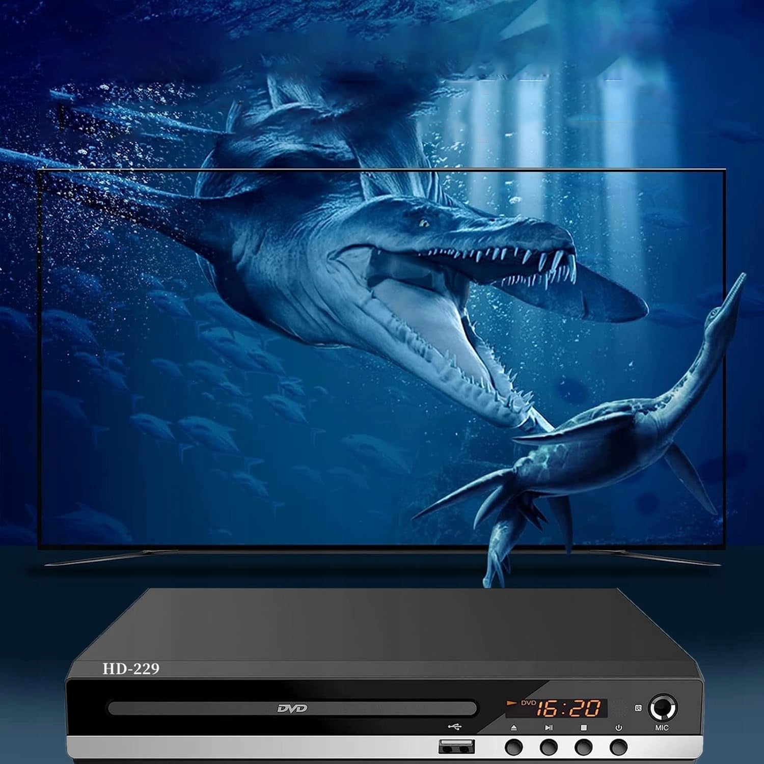 DVD PLAYER EVD CD HDMI USB KARAOKE MINI 22CM SCALING 1080P PAL/NTSC Manufacturer code GDBF-0098