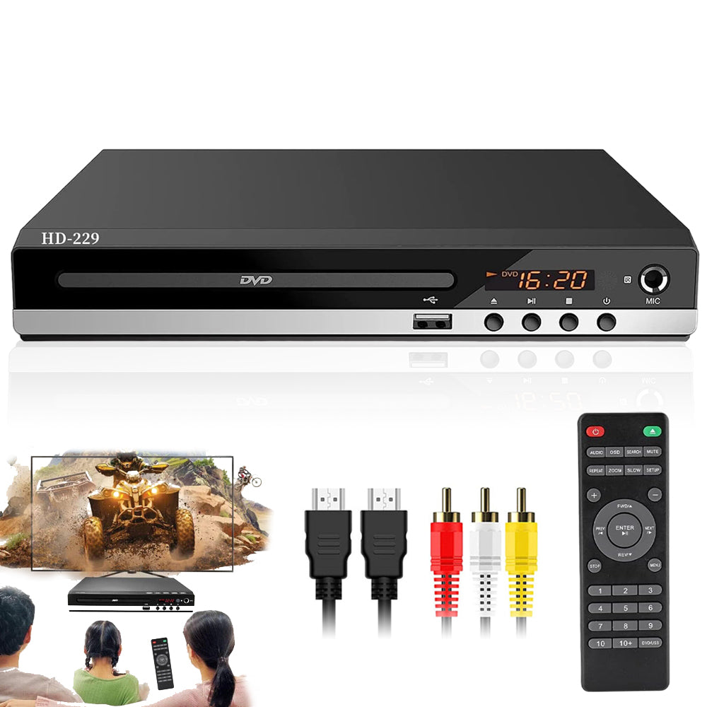 DVD PLAYER EVD CD HDMI USB KARAOKE MINI 22CM SCALING 1080P PAL/NTSC