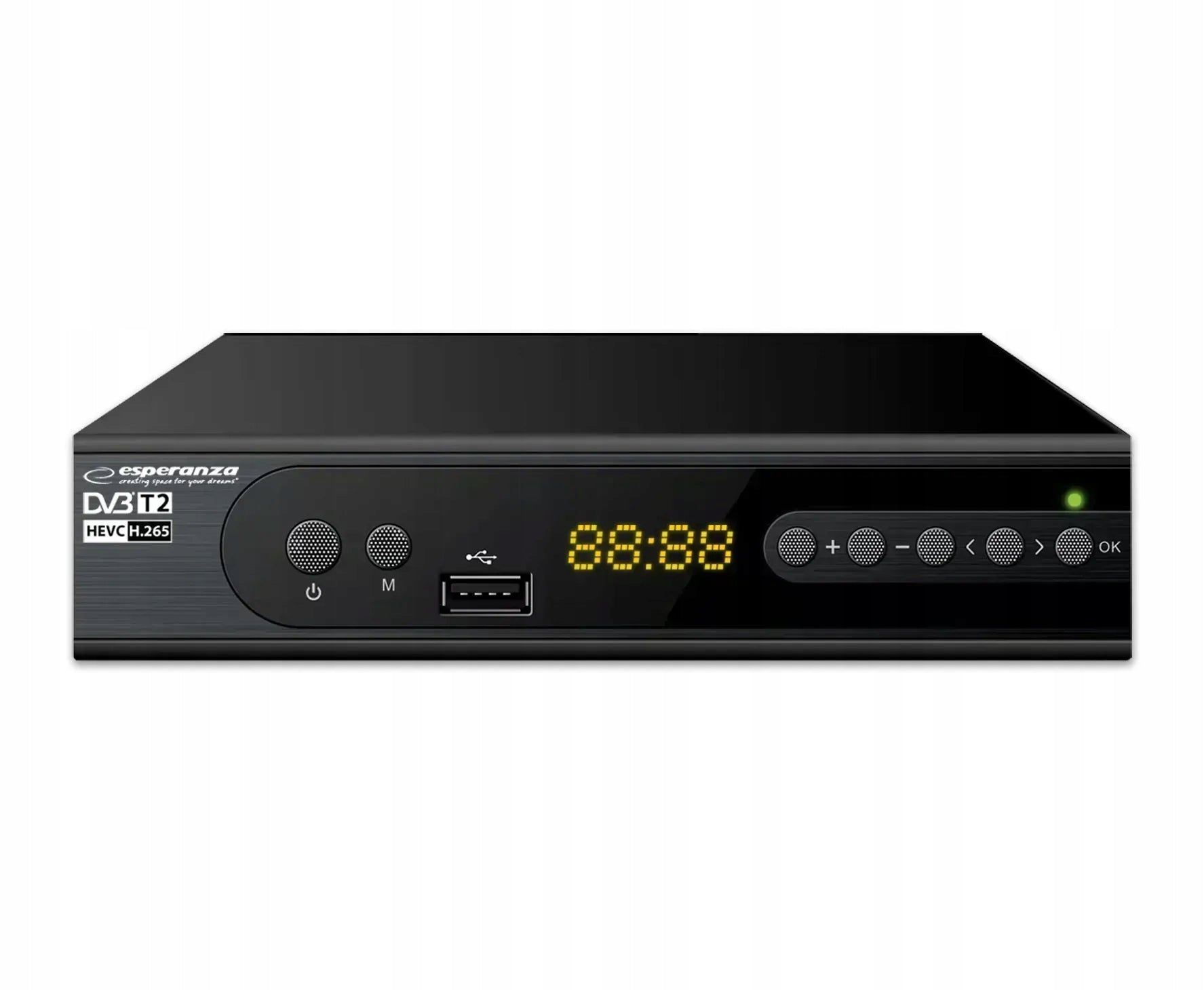 DVD-T2 HEVC DIGITAL TERRESTRIAL TV TUNER + INDOOR ROOM ANTENNA Manufacturer code EV106/9500#