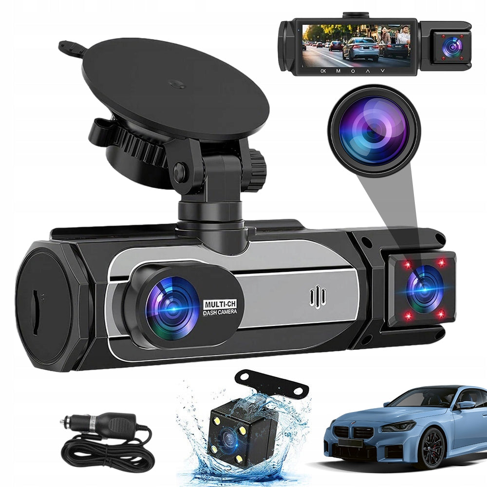 DVR 3 LENSES 1080P WITH WIFI REAR CAMERA PARKING SENSOR