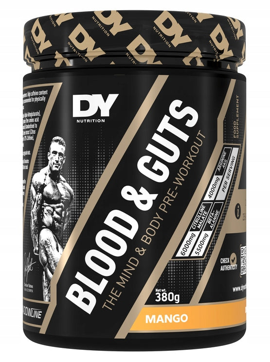 DY Dorian Yates BLOOD & GUTS 380g Stimulation Pump Strength Mango Strength