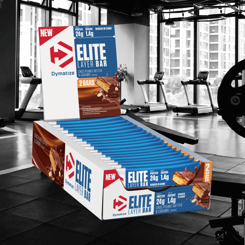DYMATIZE ELITE LAYER BAR PREMIUM PROTEIN BAR 18X 60G CHOCOLATE NUT Expiration date at least six months from the date of purchase