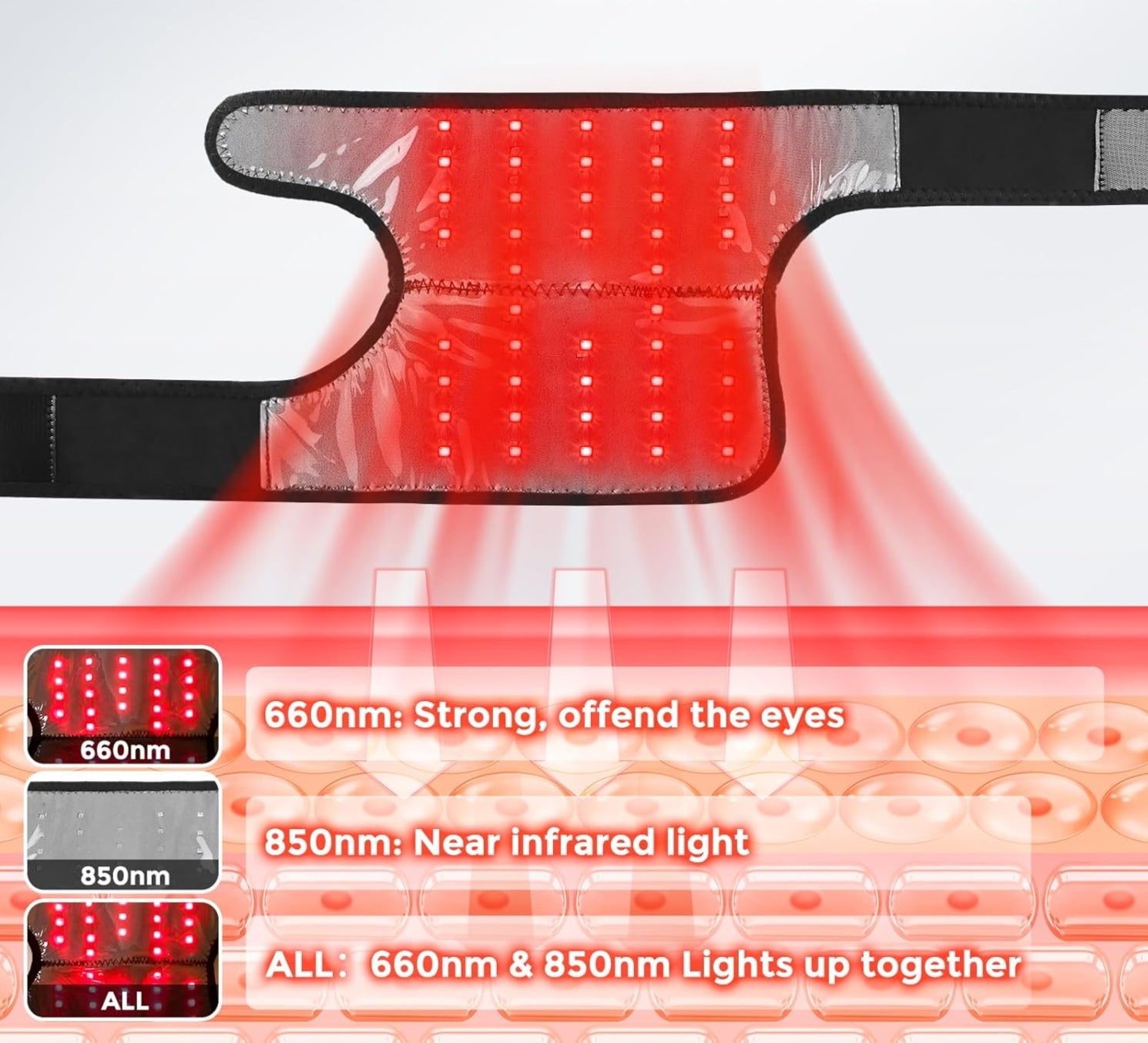 DYMROGE Heated Band Wireless Red Knee Light Brand no brand