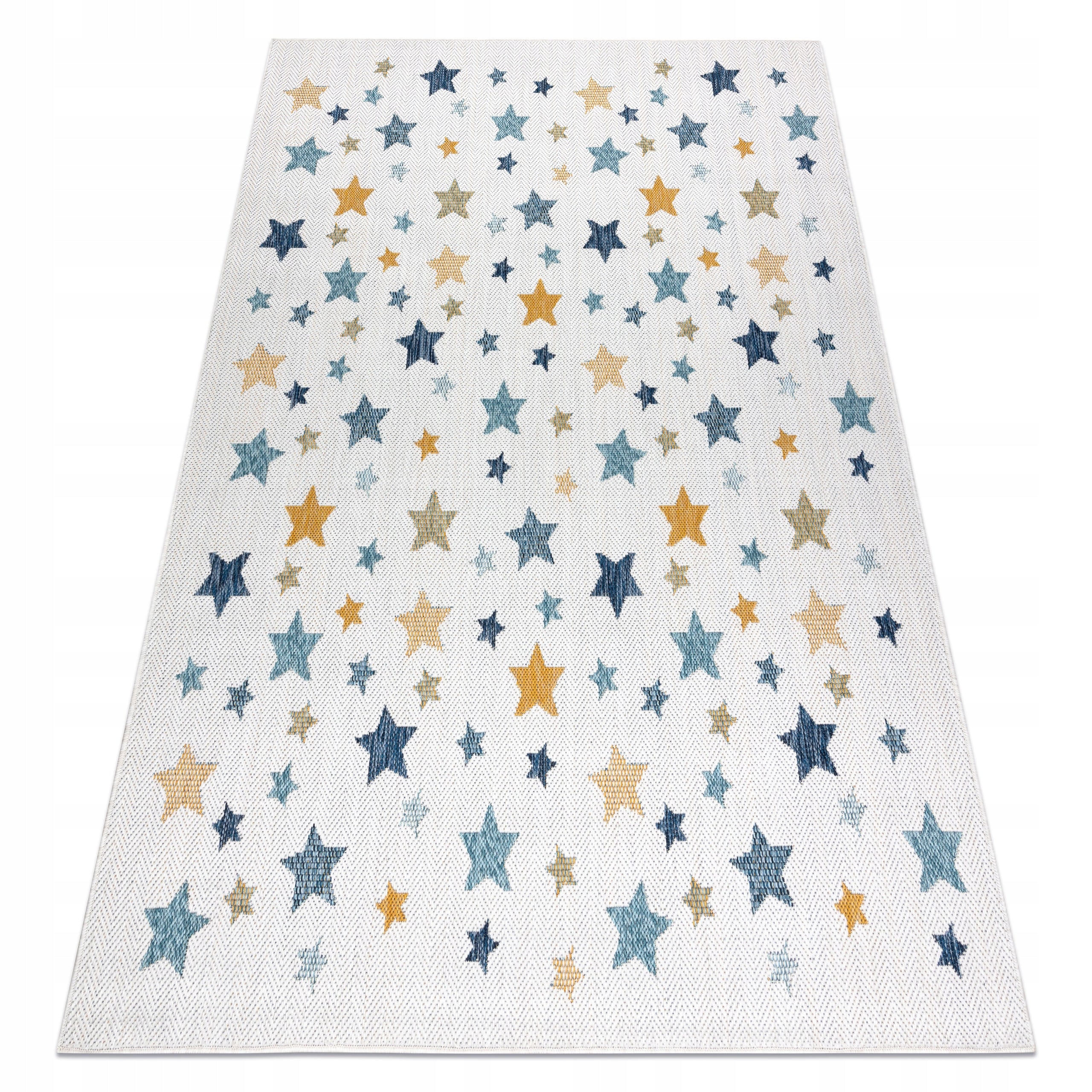 Teppich-Sisalschnur COOPER Stars 22260 ecru / dunkelblau