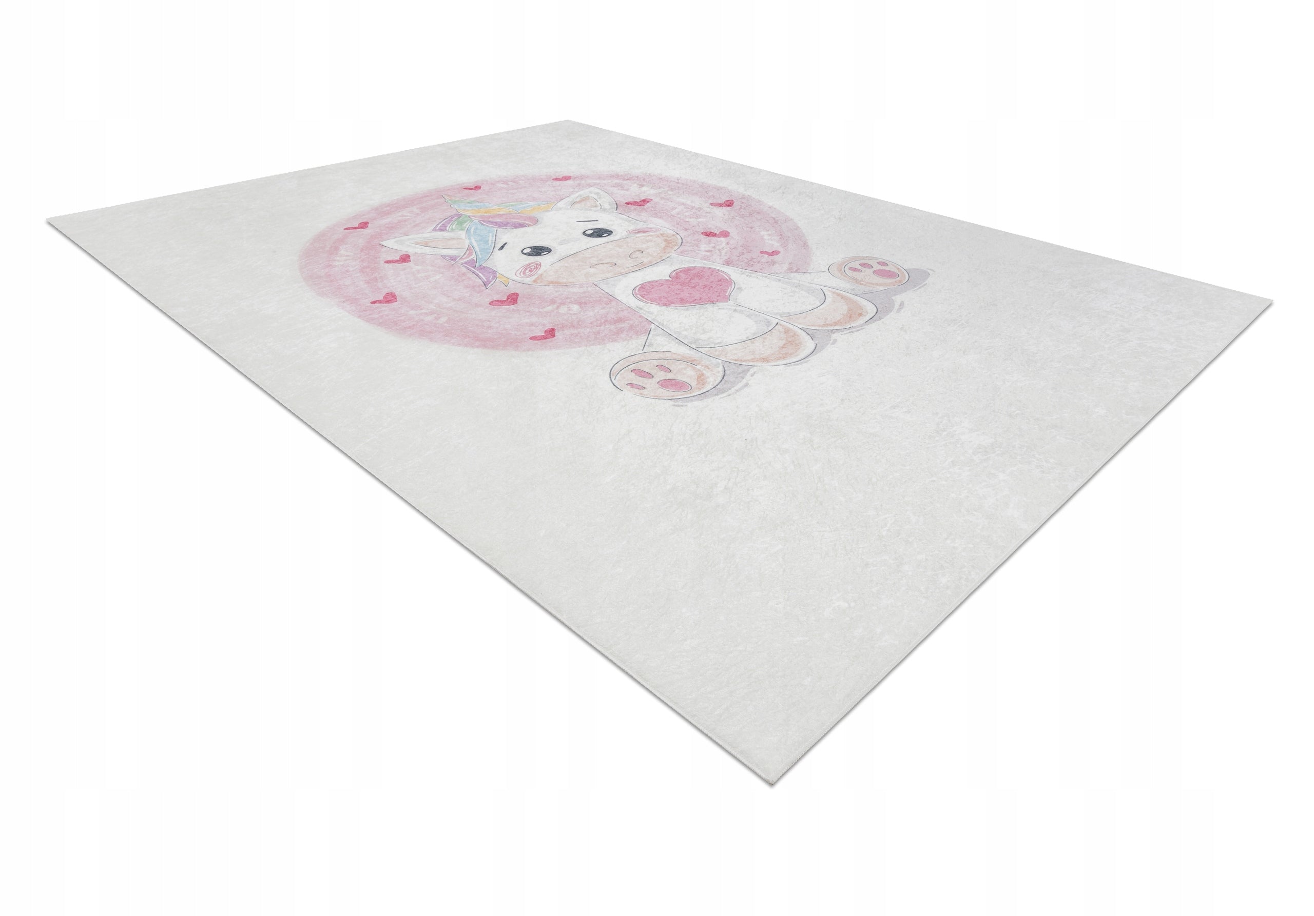 BAMBINO 1128 waschbarer Teppich Einhorn rutschfest für Kinder