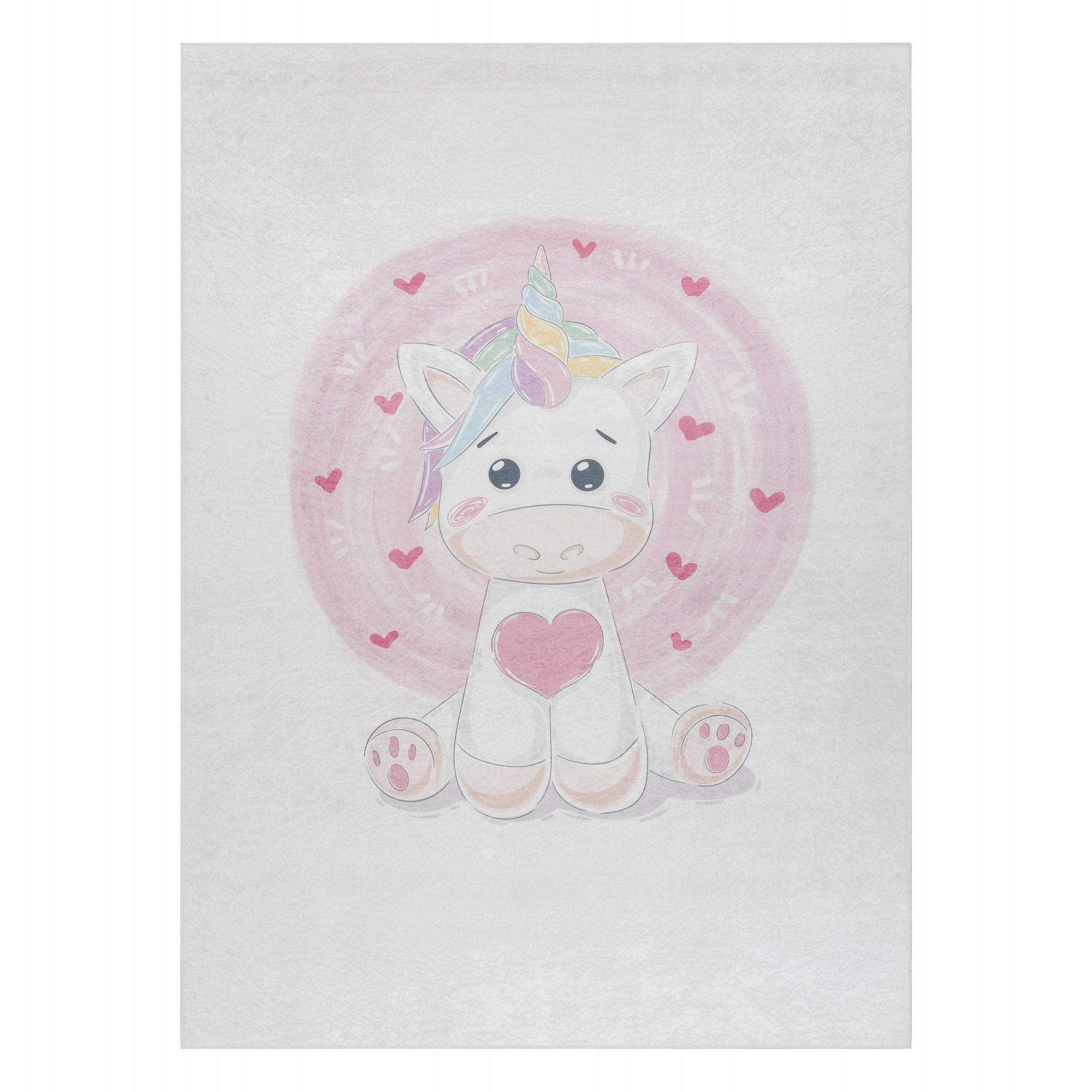 BAMBINO 1128 waschbarer Teppich Einhorn rutschfest für Kinder