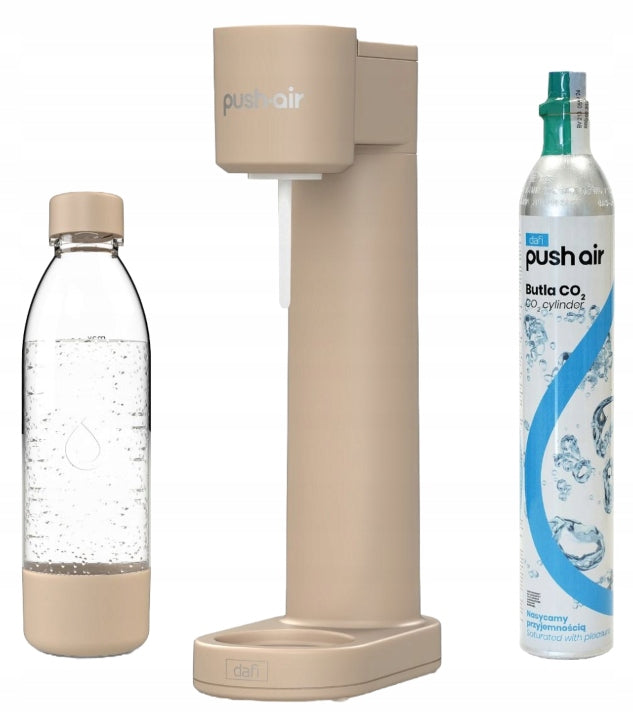 Dafi PushAir Saturator with CO2 cartridge + 0,7l Cappuccino bottle