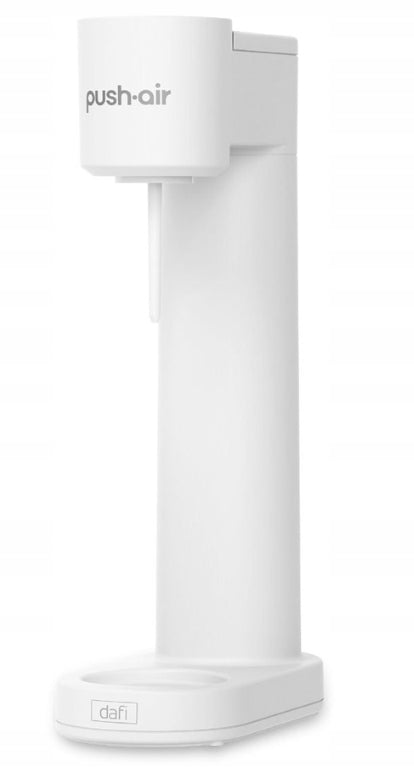 Dafi PushAir Saturator with CO2 cartridge + bottle 0,7l White and silver Manufacturer code PUSHAIR.SAT.NAB+BUT.0.7.BIA.SRE