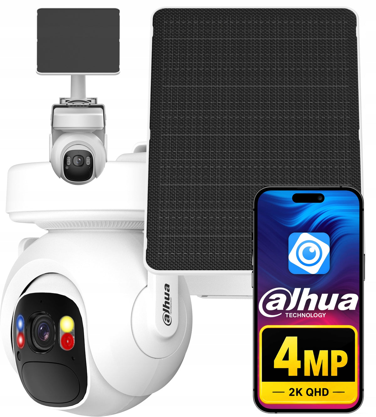 Dahua 4G LTE Solar Rotating Camera with 4MPx Wireless PV Panel