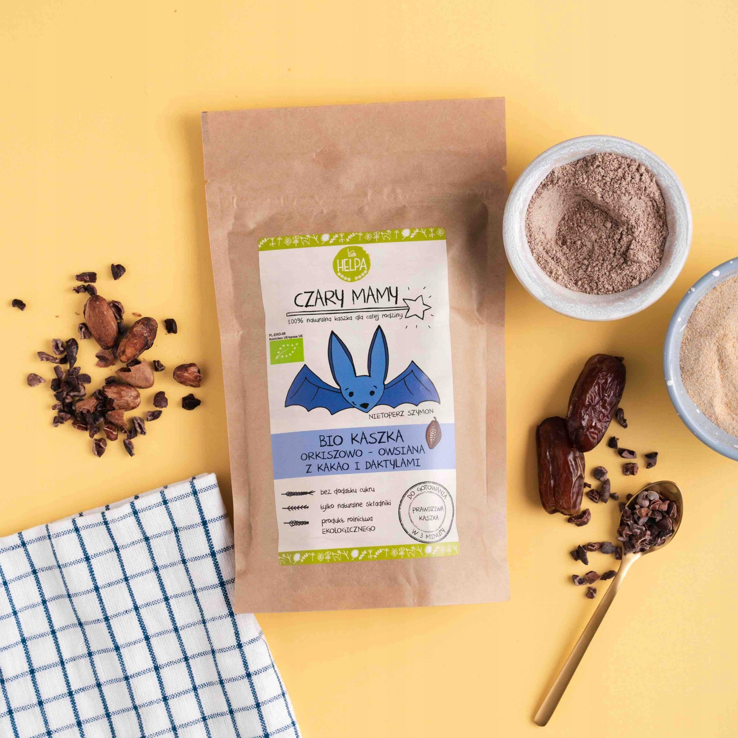 Dairy-free porridge cocoa dates Helpa Czary Mama Bio 200g Manufacturer code KAS17