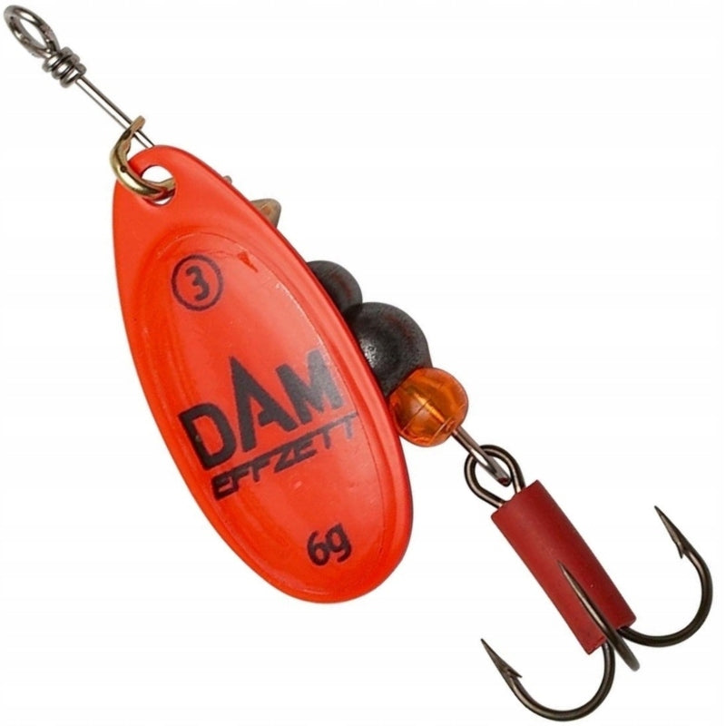 Dam EFFZETT FLUO SPINNER size. 2 -4g color RED on perch Model Effzett Fluo Spinner