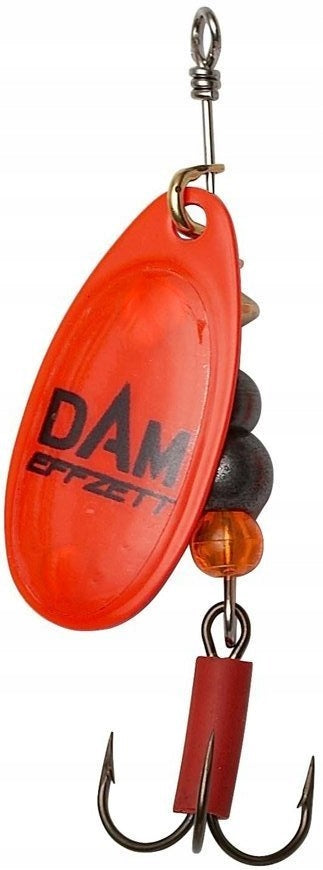 Dam EFFZETT FLUO SPINNER size. 2 -4g color RED on perch