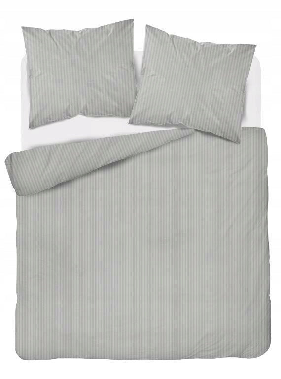 Damask bedding 160x200 grey light monochromatic stripes 1 cm Pure