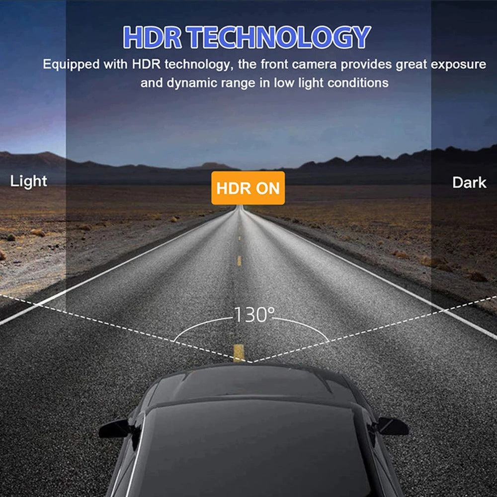 Dash Cam with 3 Full HD 1080p Cameras, Night Vision, and a 2" IPS Screen Manufacturer code Y30A-no card