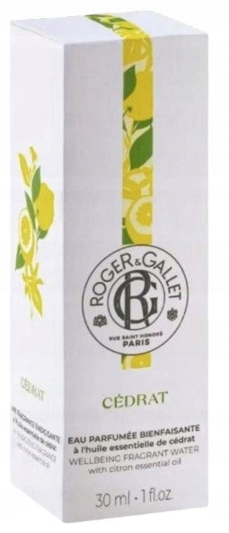 Data, Roger&Gallet, Well-Being Scented Water, Cedrat Packaging status original